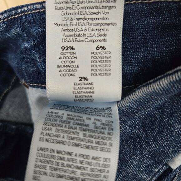 Mother Womens Looker Ankle Fray Jeans Size 27 High Waisted Skinny Fit Blue - Picture 6 of 10